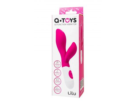 Wibrator króliczek Lilu A-Toys silikonowy różowy 20 cm - 7