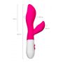 Wibrator króliczek Lilu A-Toys silikonowy różowy 20 cm - 7