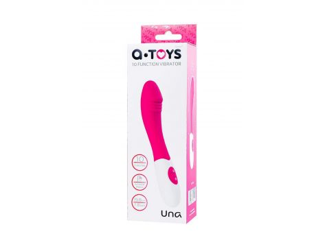 Wibrator silikonowy Una AToys różowy 19.8 cm 10 trybów - 3