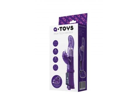 Wibrator króliczek A Toys TPR fioletowy 22,5 cm - 2