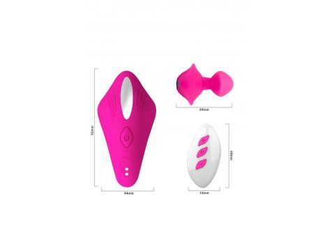Wibrator podwójny Cobrum A Toys silikonowy różowy 9.6 cm - 8