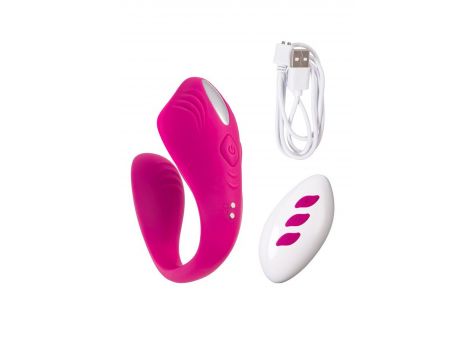 Wibrator podwójny Cobrum A Toys silikonowy różowy 9.6 cm - 10