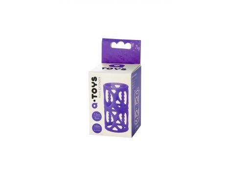 Silikonowa nakładka przelotowa na penisa A Toys fioletowa 7.5 cm - 4