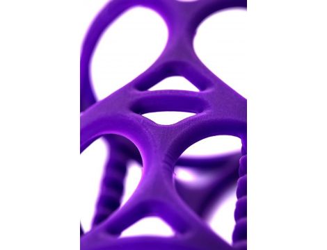 Silikonowa nakładka przelotowa na penisa A Toys fioletowa 7.5 cm - 6