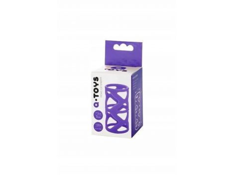 Nasadka przelotowa na penisa silikonowa A-Toys fioletowa 7.5 cm - 3