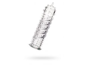 A-TOYS, Penis Sleeve, TPR, Transparent, 15.5 cm