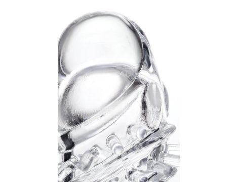 Transparentna nasadka na penisa A-Toys Fril z wibracją TPR 13 cm - 8