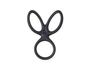 A-TOYS Triple penis ring KRAKEN, silicone, black, 10 cm