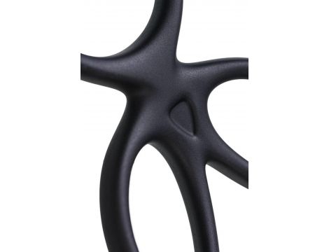 A-TOYS Triple penis ring KRAKEN, silicone, black, 10 cm - 7