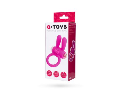 Silikonowy pierścień wibrujący Rabbi A Toys różowy 2.5 cm - 4