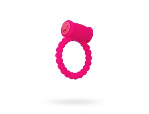 Silikonowy wibrujący pierścień erekcyjny AToys różowy 3.5 cm