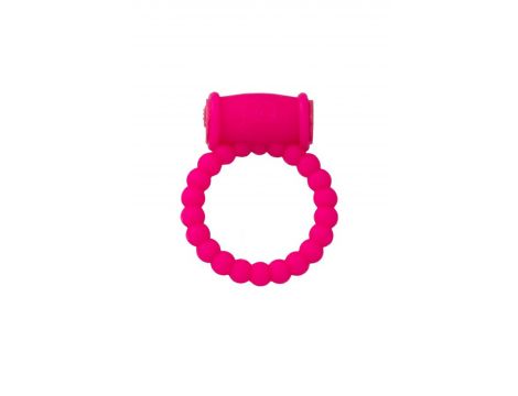Silikonowy wibrujący pierścień erekcyjny AToys różowy 3.5 cm - 2