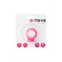 Silikonowy wibrujący pierścień erekcyjny AToys różowy 3.5 cm - 4