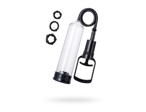 A-TOYS, Penis Pump, PVC, Black, 23.5 cm