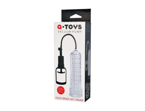 A-TOYS, Penis Pump, PVC, Transparent, 23.5 cm - 2