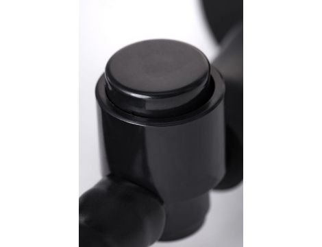 Pompka do penisa z wibracją A-Toys transparentna czarna 22,8 cm - 3