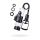 Pompka do penisa z wibracją A-Toys transparentna czarna 22,8 cm