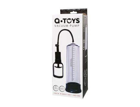 Pompka próżniowa A Toys PVC transparentna 27,5 cm z 3 pierścieniami - 8