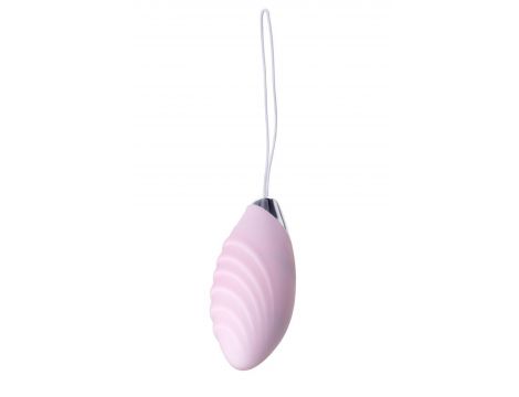 JOS VITA Wibrujące jajko na palec z nakładką, pudrowy róż, silikon 8,5 cm - 2