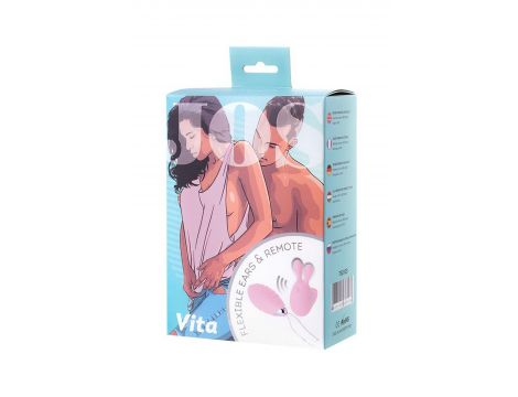 JOS VITA Wibrujące jajko na palec z nakładką, pudrowy róż, silikon 8,5 cm - 7