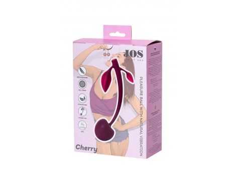 Wild cherry JOS pleasure ball with a ball inside and flexible tail color:cherry - 4