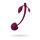 Wild cherry JOS pleasure ball with a ball inside and flexible tail color:cherry