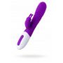 JOS TATY, Vibrator with clitoral stimulator with pulsating balls, purple, 21,5 cm - 2