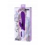 JOS TATY, Vibrator with clitoral stimulator with pulsating balls, purple, 21,5 cm - 3