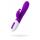 JOS TATY, Vibrator with clitoral stimulator with pulsating balls, purple, 21,5 cm