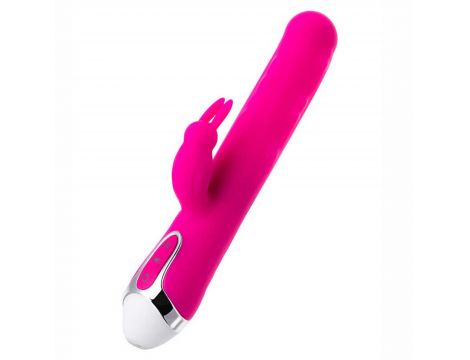 Wibrator króliczek z ruchomymi kulkami JOS BALLE silikonowy różowy 23 cm - 4