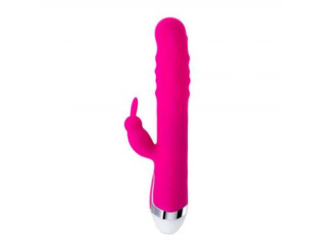 Wibrator króliczek z ruchomymi kulkami JOS BALLE silikonowy różowy 23 cm - 3