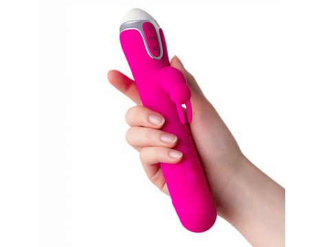 Wibrator króliczek z ruchomymi kulkami JOS BALLE silikonowy różowy 23 cm - 6