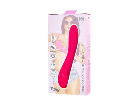 Wibrator punktu G JOS Twig silikonowy różowy USB 20,5 cm - 10