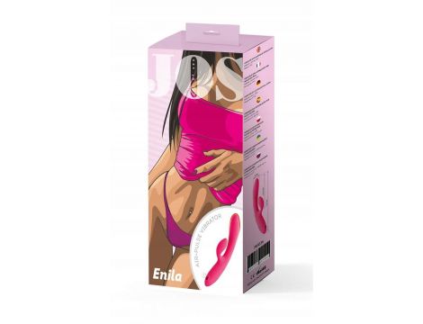 Wibrator króliczek ssący JOS Enila silikonowy różowy 23 cm USB - 2