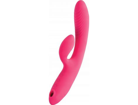 Wibrator króliczek ssący JOS Enila silikonowy różowy 23 cm USB