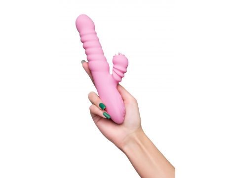 JOS Lixy vibrator, with Up&Down function, silicone, pink, 23 cm - 12