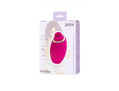 JOS Multifunctional stimulator of erogenous zones Nimka, silicone, pink, 9 cm - 10