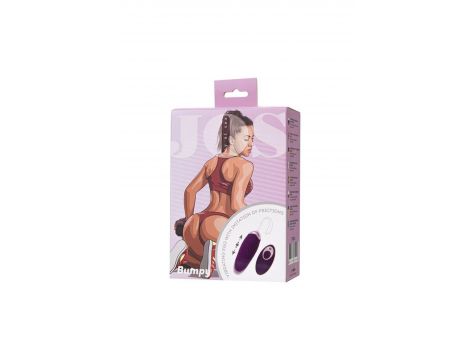 JOS Vibrating Egg with Friction Simulation  Bumpy, Silicone, Violet, 9 cm - 6