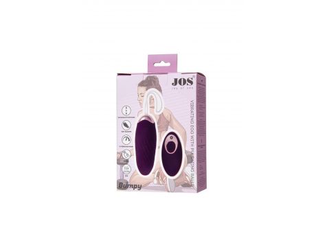 JOS Vibrating Egg with Friction Simulation  Bumpy, Silicone, Violet, 9 cm - 9