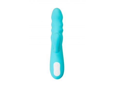 Wibrator króliczek rotacyjny JOS MERRY SWI niebieski silikonowy 20.7 cm USB - 4