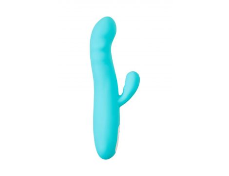 Wibrator króliczek rotacyjny JOS MERRY SWI niebieski silikonowy 20.7 cm USB - 2