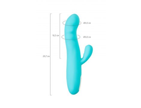 Wibrator króliczek rotacyjny JOS MERRY SWI niebieski silikonowy 20.7 cm USB - 9