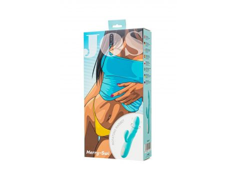 Wibrator króliczek rotacyjny JOS MERRY SWI niebieski silikonowy 20.7 cm USB - 12