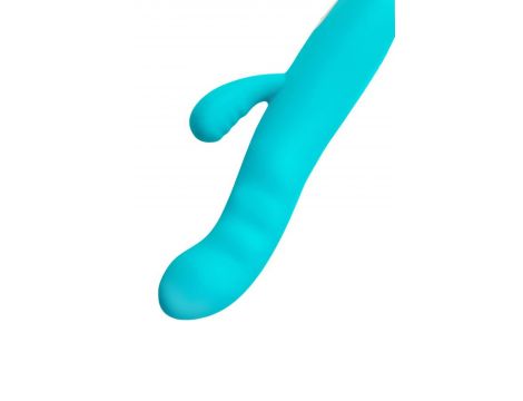 Wibrator króliczek rotacyjny JOS MERRY SWI niebieski silikonowy 20.7 cm USB - 10