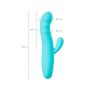 Wibrator króliczek rotacyjny JOS MERRY SWI niebieski silikonowy 20.7 cm USB - 10