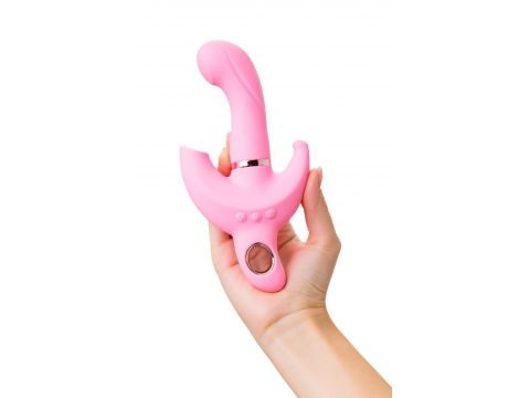Wibrator króliczek obrotowy JOS Twistme różowy silikonowy USB 19.5 cm - 9