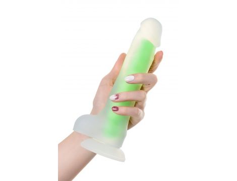 Dildo żelowe świecące Beyond by Toyfa Clark Glow zielone 16,5cm - 4