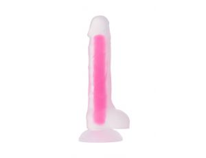 Dildo żelowe świecące Peter Glow Beyond różowe 16,5 cm