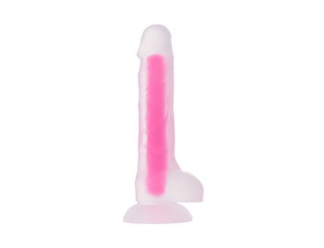 Dildo żelowe świecące Peter Glow Beyond różowe 16,5 cm