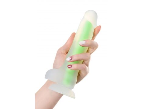 Dildo żelowe Beyond by Toyfa Wade Glow świecące zielone 14,5 cm - 4